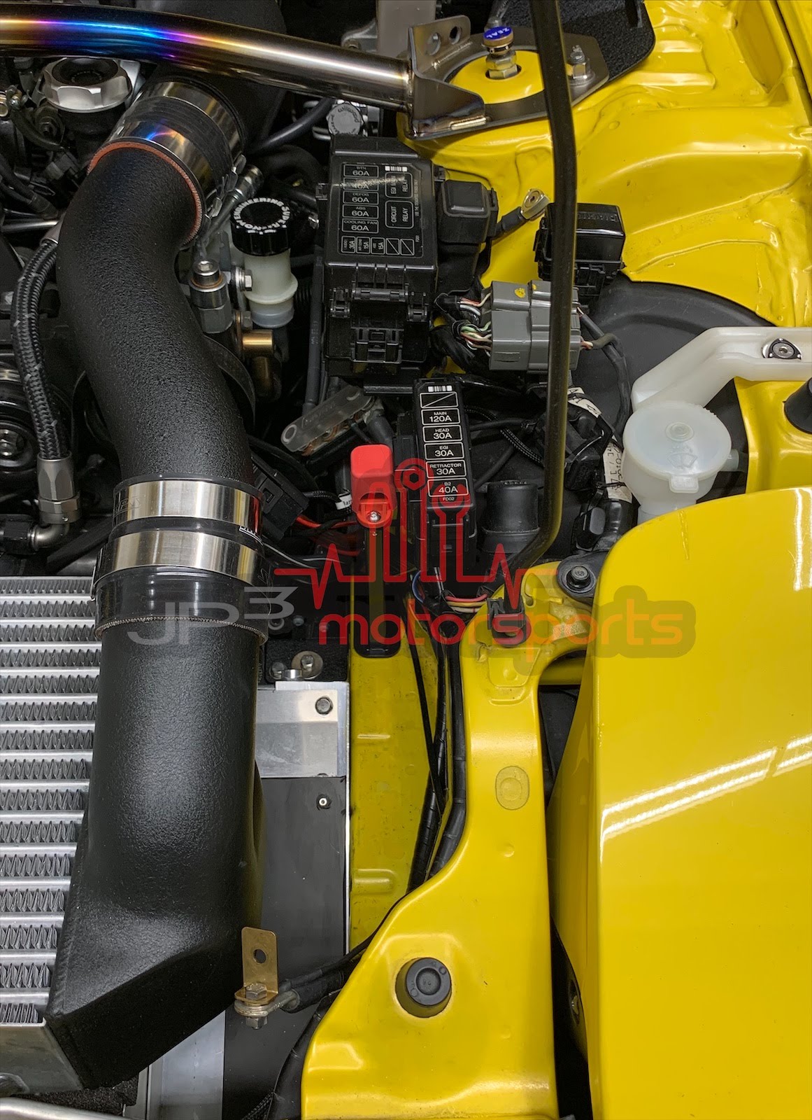 Mazda RX7 FD3S Battery Fuse Block Bracket (Relocated Batteries - Black)