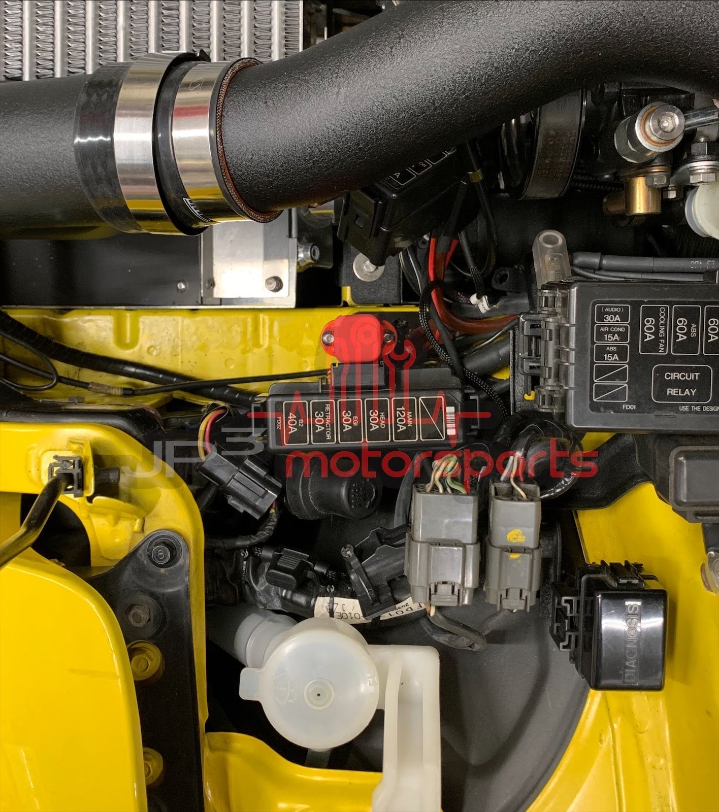 Mazda RX7 FD3S Battery Fuse Block Bracket (Relocated Batteries - Black)
