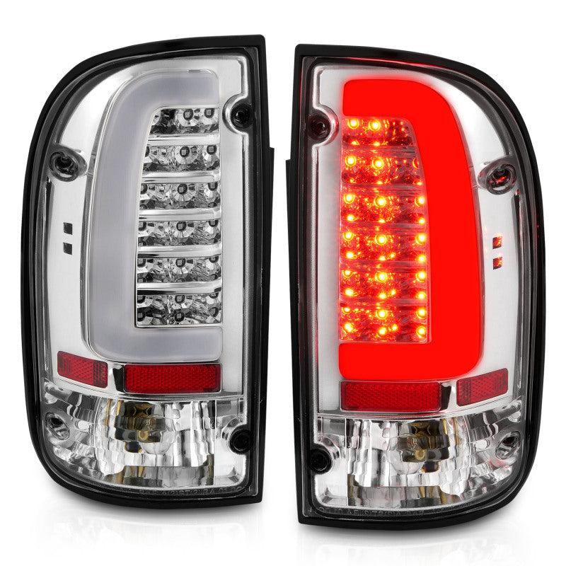 ANZO 95-00 Toyota Tacoma LED Taillights Chrome Housing Clear Lens