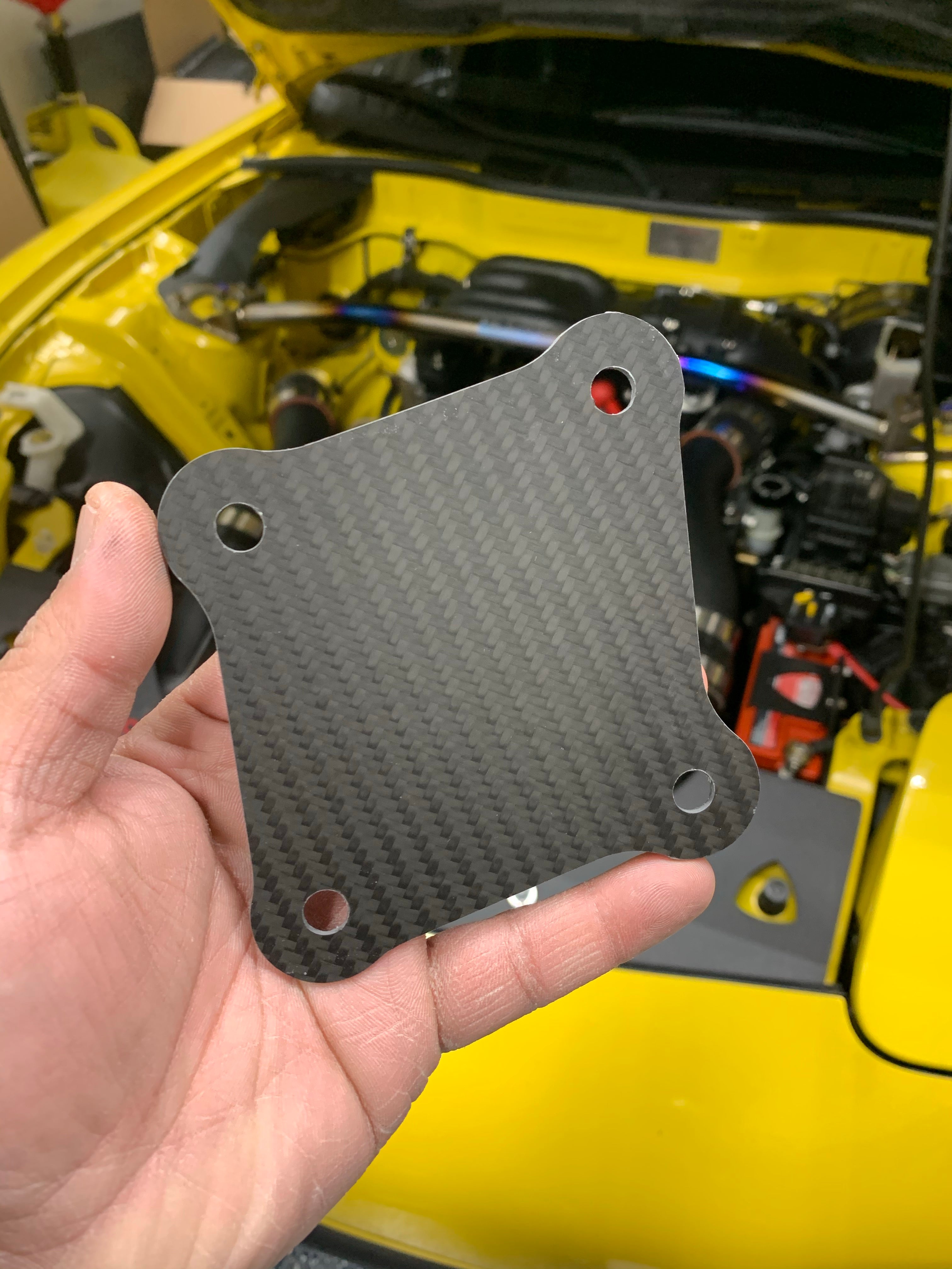 Mazda RX7 FD3S Front Wiper Motor Delete Plate (Carbon Fiber)